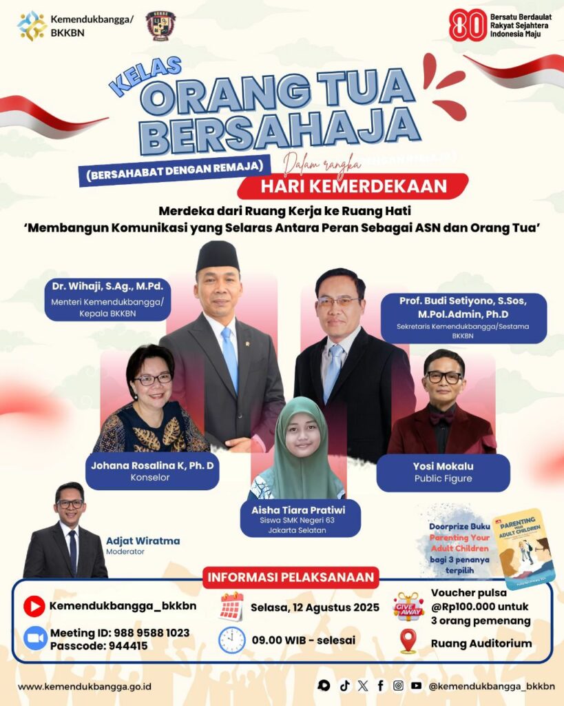 Kelas Orang Tua Bersahaja (Bersahabat dengan Remaja) dalam Rangka Kemerdekaan